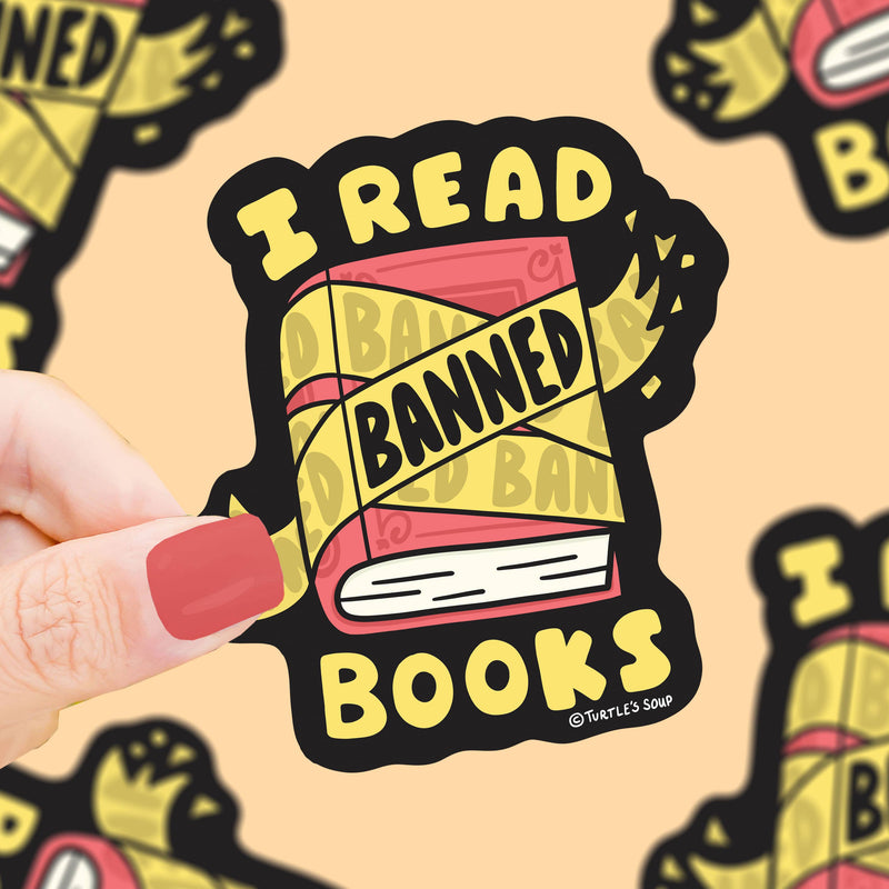 Turtle's Soup - I Read Banned Books Censorship Activism Vinyl Sticker