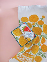 The Neighborgoods - MARI BERRY (Marigold, Strawberry) - Tea Towel Set of 2