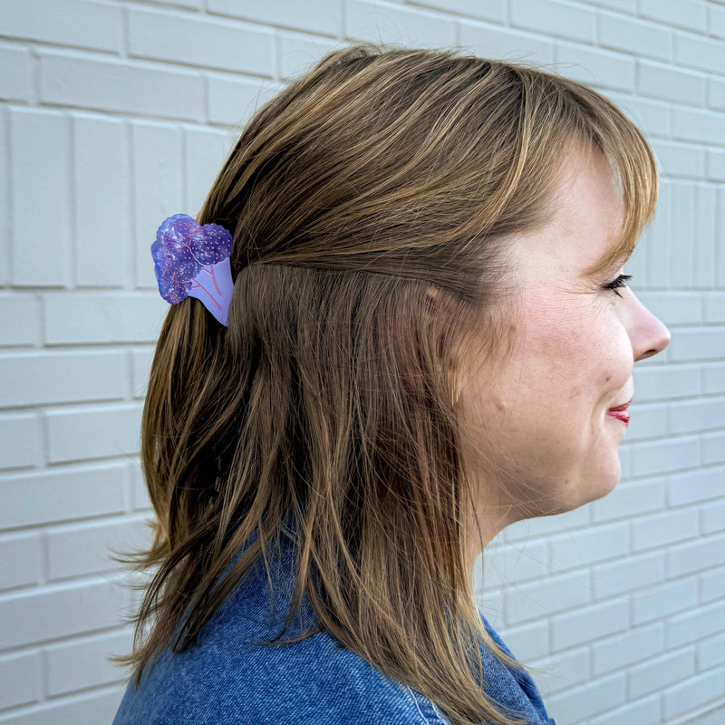 Jenny Lemons - Mini Purple Cauliflower Hair Claw Clip