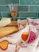 The Neighborgoods - PERFECT PAIRING (Wine, Cheese) - Tea Towel Set of 2