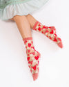 Sock Candy - Kids {Youth} Strawberry Daisy Ruffle Sheer Sock