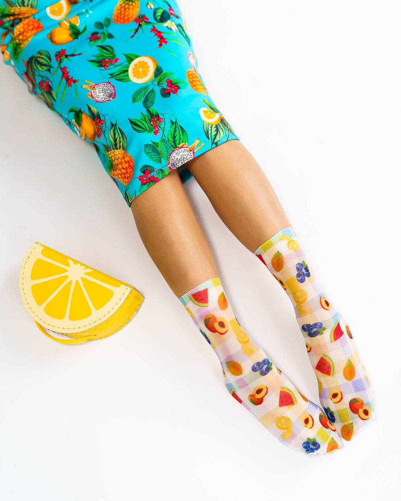 Sock Candy - Gingham Fruits Ankle Sock