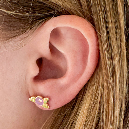 Jenny Lemons - Blueberry Enamel Earrings