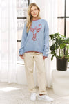 MY LOVELY LOBSTER CASUAL PULLOVER SWEATER: (blue or beige) S-M-L