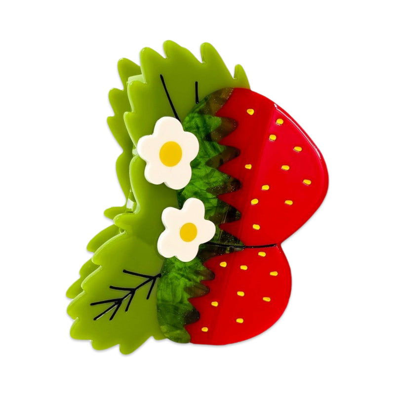 Jenny Lemons - Large Strawberries and Flowers Hair Claw Clip