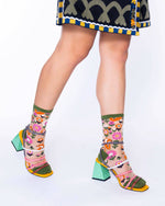 Sock Candy - Feeling Foxy Sheer Crew Sock
