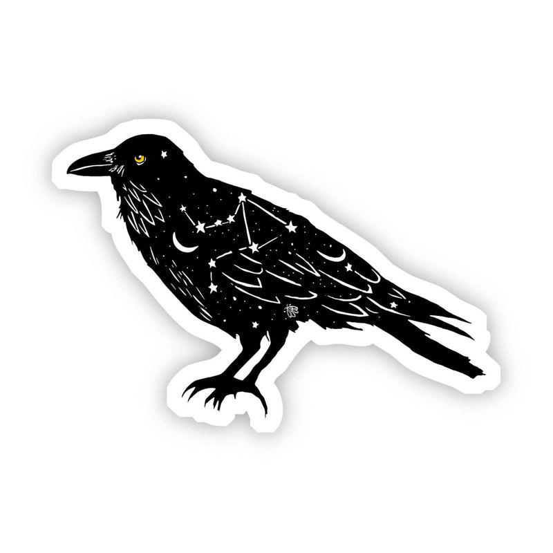 Big Moods - Black Bird with Stars Sticker