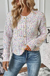 Sparkle Confetti Sweater Cardigan: White