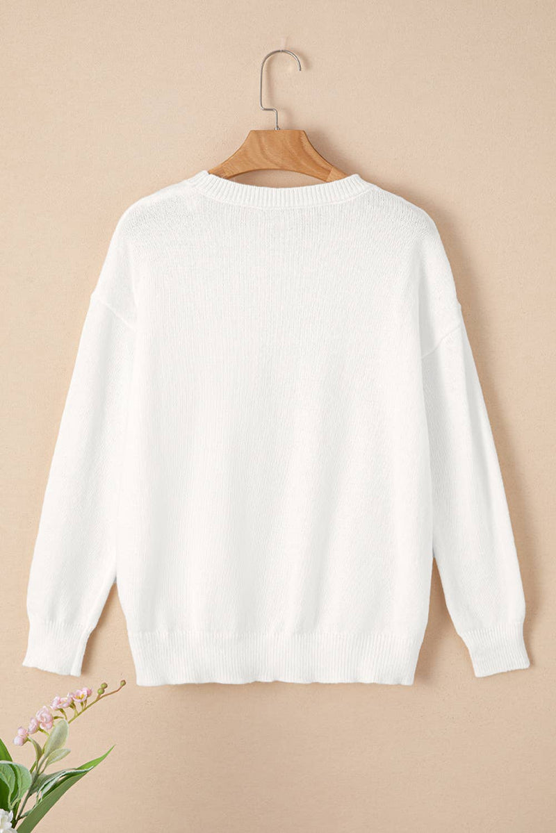 Merry & Bright Round Neck Casual Sweater