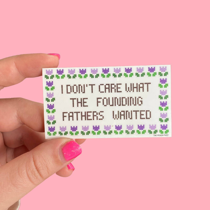 The Peach Fuzz - Founding Fathers Sticker: Small