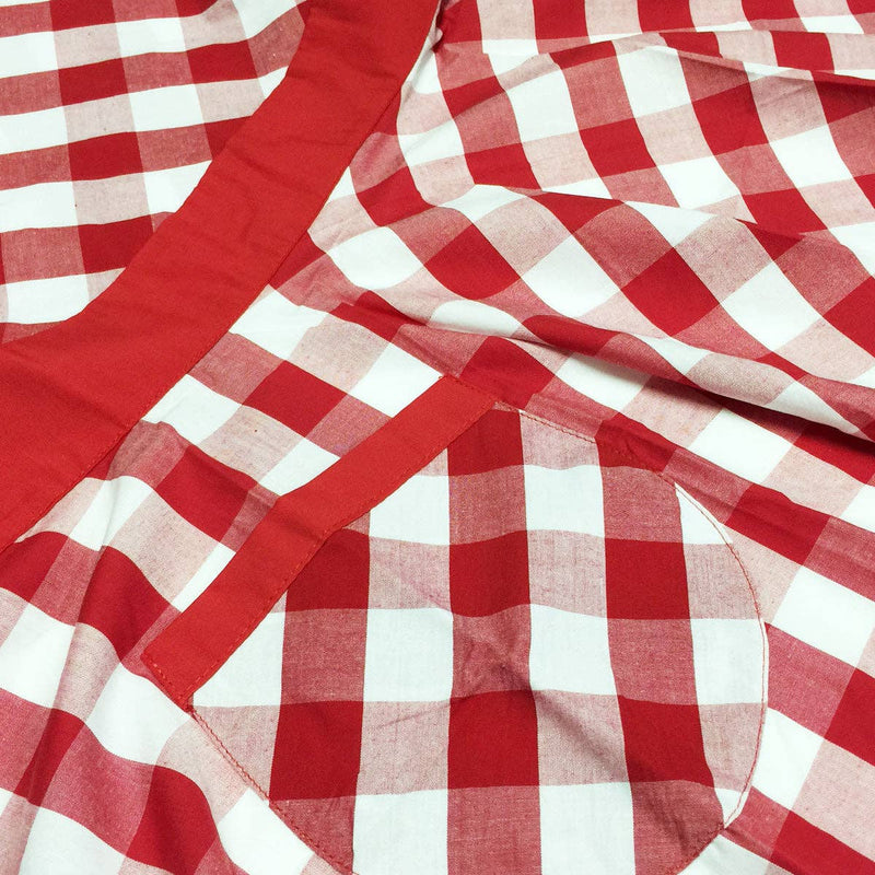 Adjustable Flirty Hostess Apron: Red Polka Dots