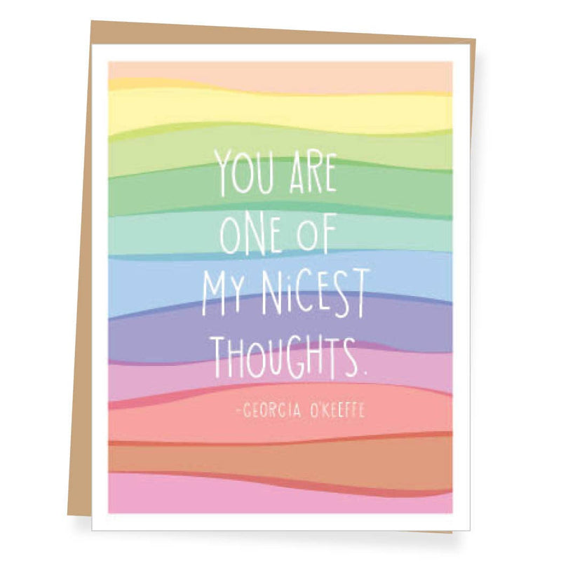 Apartment 2 Cards - Georgia O'Keeffe Nicest Thoughts Quote Card