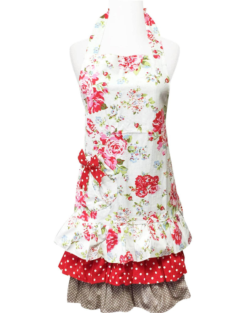 Mother and Daughter Ruffles and Roses Apron: Mommy & Me Set