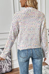 Sparkle Confetti Sweater Cardigan: White