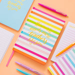 Taylor Elliott Designs - Notebook - Teacher Appreciation - Rainbow Stripes