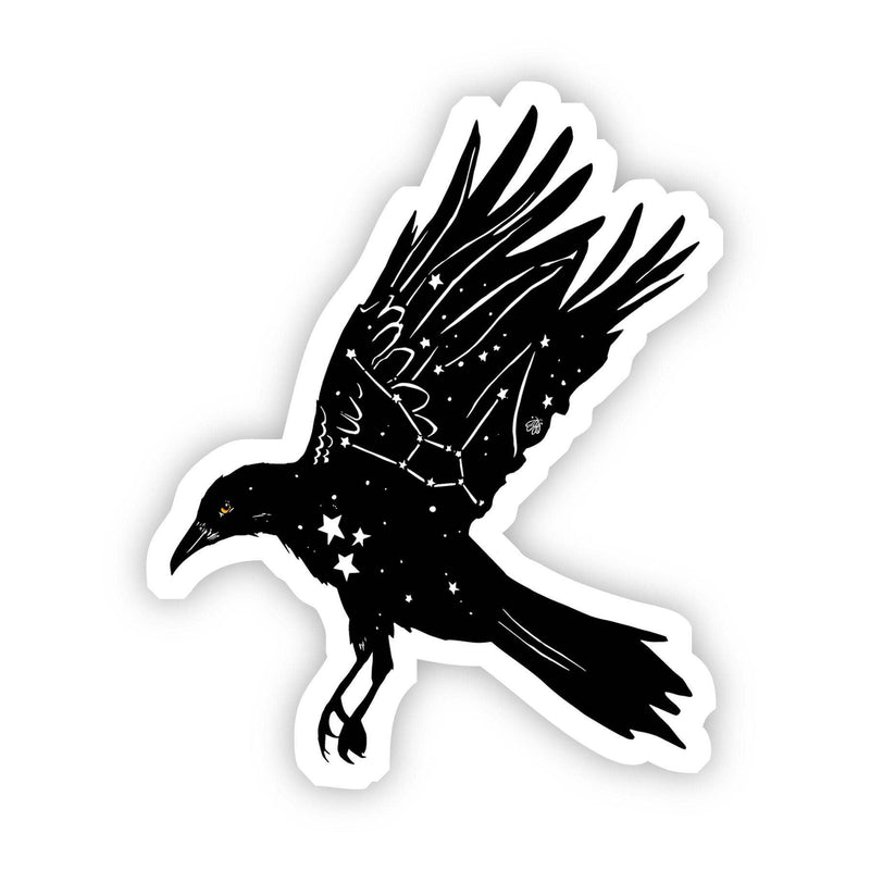 Big Moods - Crow with Stars Sticker