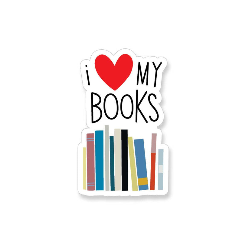 Apartment 2 Cards - I Heart My Books Vinyl Sticker