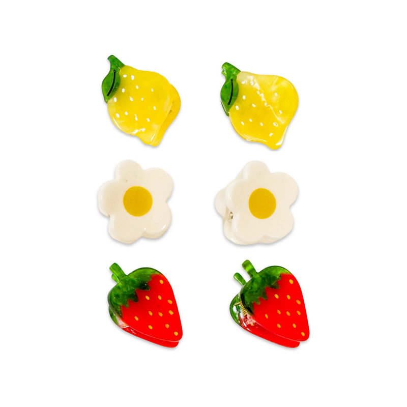 Jenny Lemons - Micro Fruit and Flowers Hair Claw Clip Set