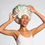 KITSCH - Adjustable Oversized Satin Bonnet- Aura