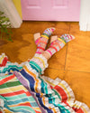 Sock Candy - Candy Stripe Ruffle Crew Sock