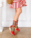 Sock Candy - La Dolce Vita Black Sheer Crew Sock