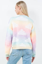 Vanilla Monkey - Cloud Pattern Rainbow Sweater: MULTI / 3-3 (S/M-M/L)