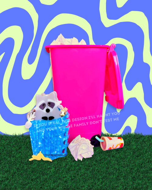 The Peach Fuzz - Trash Panda Raccoon Hair Claw