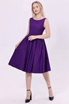 Miss Lulo - 248147 - Lily - Fit & Flare Dress With Pockets: Purple / S