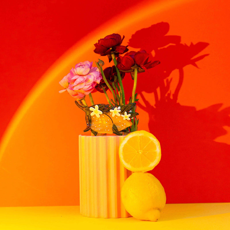 Jenny Lemons - Large Lemon and Flowers Hair Claw Clip
