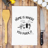 Green Bee Tea Towels - Home Is Where You Park It Kitchen Towel