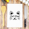 Green Bee Tea Towels - Cat Dad Dish Towel | Tea Towels | Rustic Kitchen Tea Towels