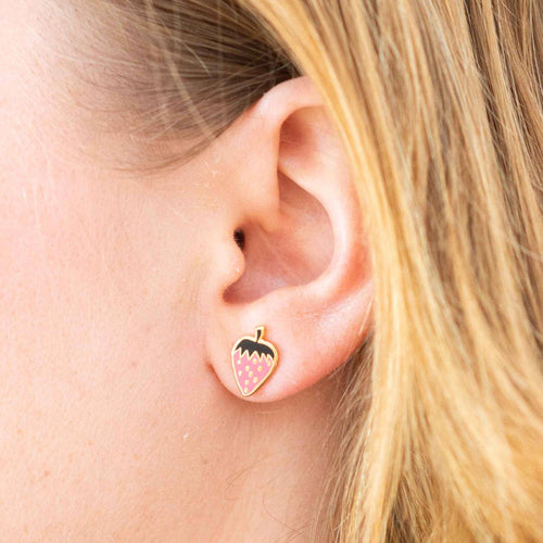 Jenny Lemons - Strawberry Enamel Earrings