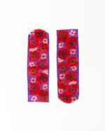 Sock Candy - Watercolor Poppy Printed Ankle Sock