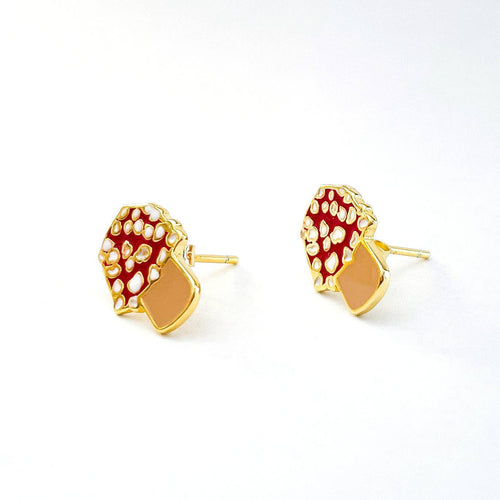 Jenny Lemons - Mushroom Enamel Earrings