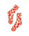 Sock Candy - Strawberry Daisy Ruffle Sheer Crew Sock