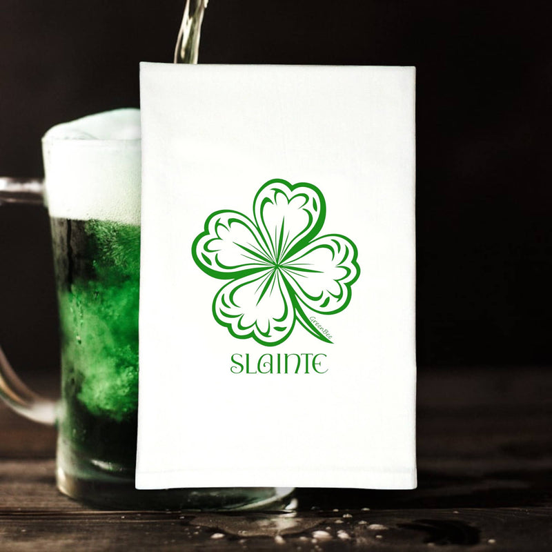 Green Bee Tea Towels - Slainte Towel | St Patricks Day Towel | Kitchen Tea Towels