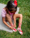 Sock Candy - Kids {Youth} Strawberry Daisy Ruffle Sheer Sock