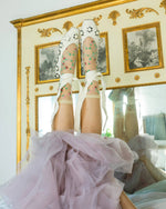 Sock Candy - Sheer Rosettes Crew Sock