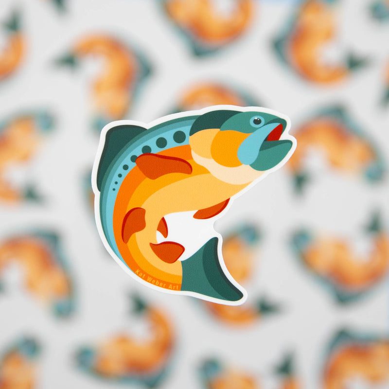 Kat Weber Art - Trout Sticker
