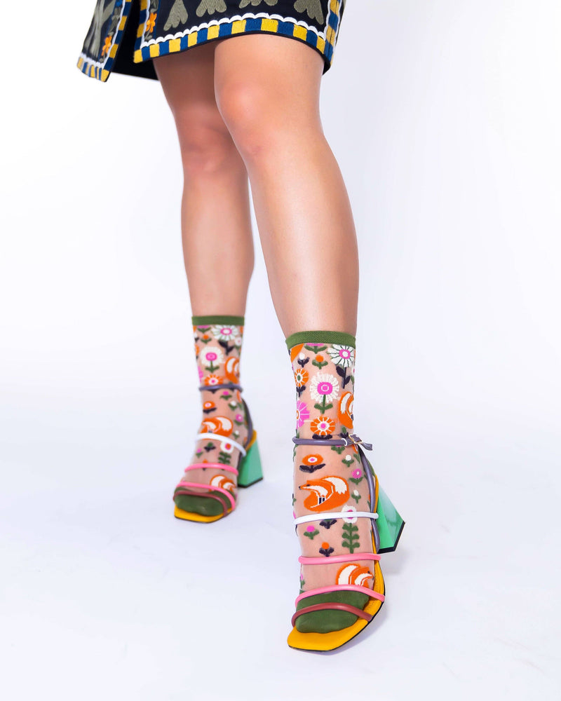 Sock Candy - Feeling Foxy Sheer Crew Sock