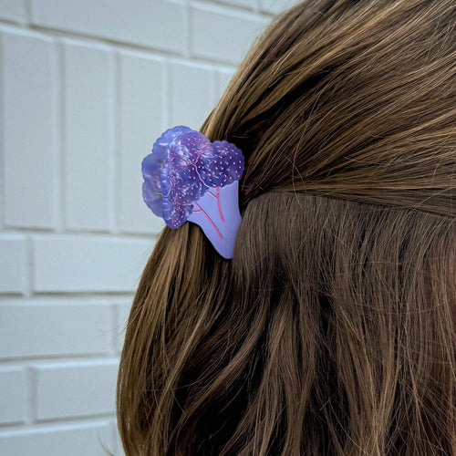 Jenny Lemons - Mini Purple Cauliflower Hair Claw Clip