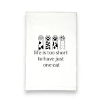 Green Bee Tea Towels - Life is Too Short for Just One Cat Kitchen Tea Towel