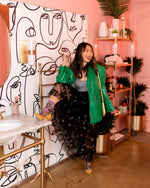 Sock Candy - '80s Disco Black Sheer Crew Sock