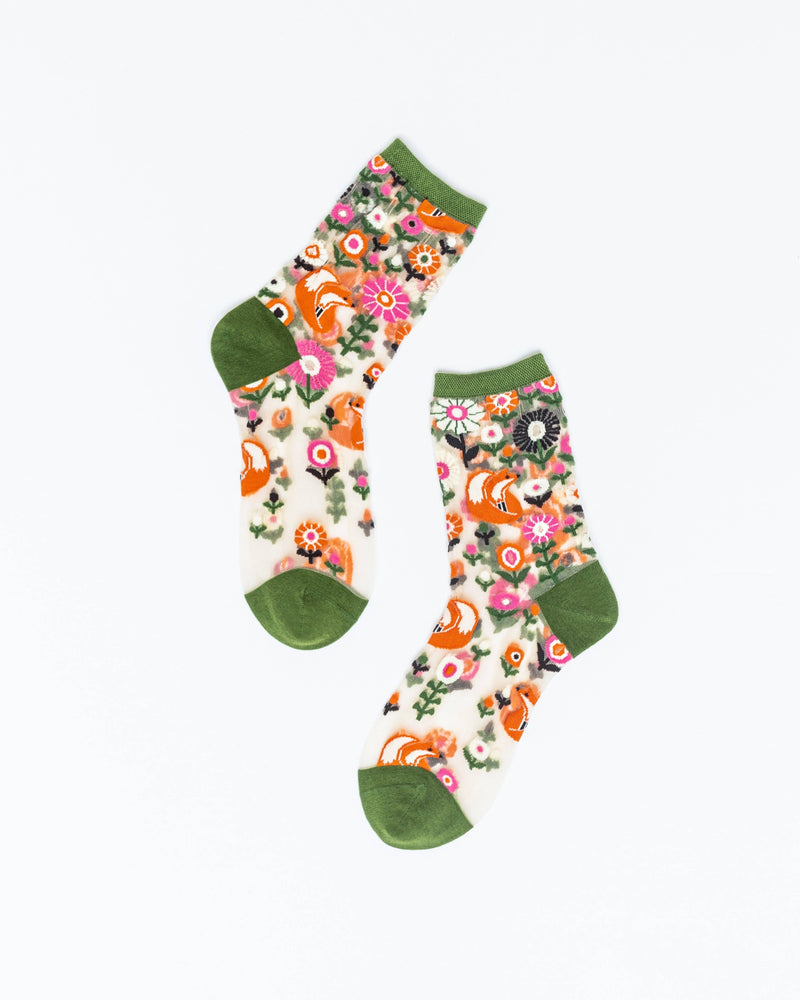 Sock Candy - Feeling Foxy Sheer Crew Sock