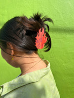 The Peach Fuzz - Flamin’ Hot Pink Flame Hair Claw