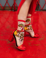 Sock Candy - Year of the Dragon Sheer Crew Sock: Size I: Fits US W5.5-9.5