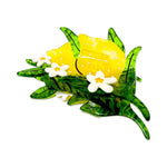 Jenny Lemons - Large Lemon and Flowers Hair Claw Clip