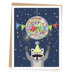 Apartment 2 Cards - Disco Raccoon Birthday Card