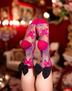Sock Candy - Big Bow Energy Black Sheer Crew Sock