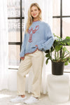 MY LOVELY LOBSTER CASUAL PULLOVER SWEATER: (blue or beige) S-M-L